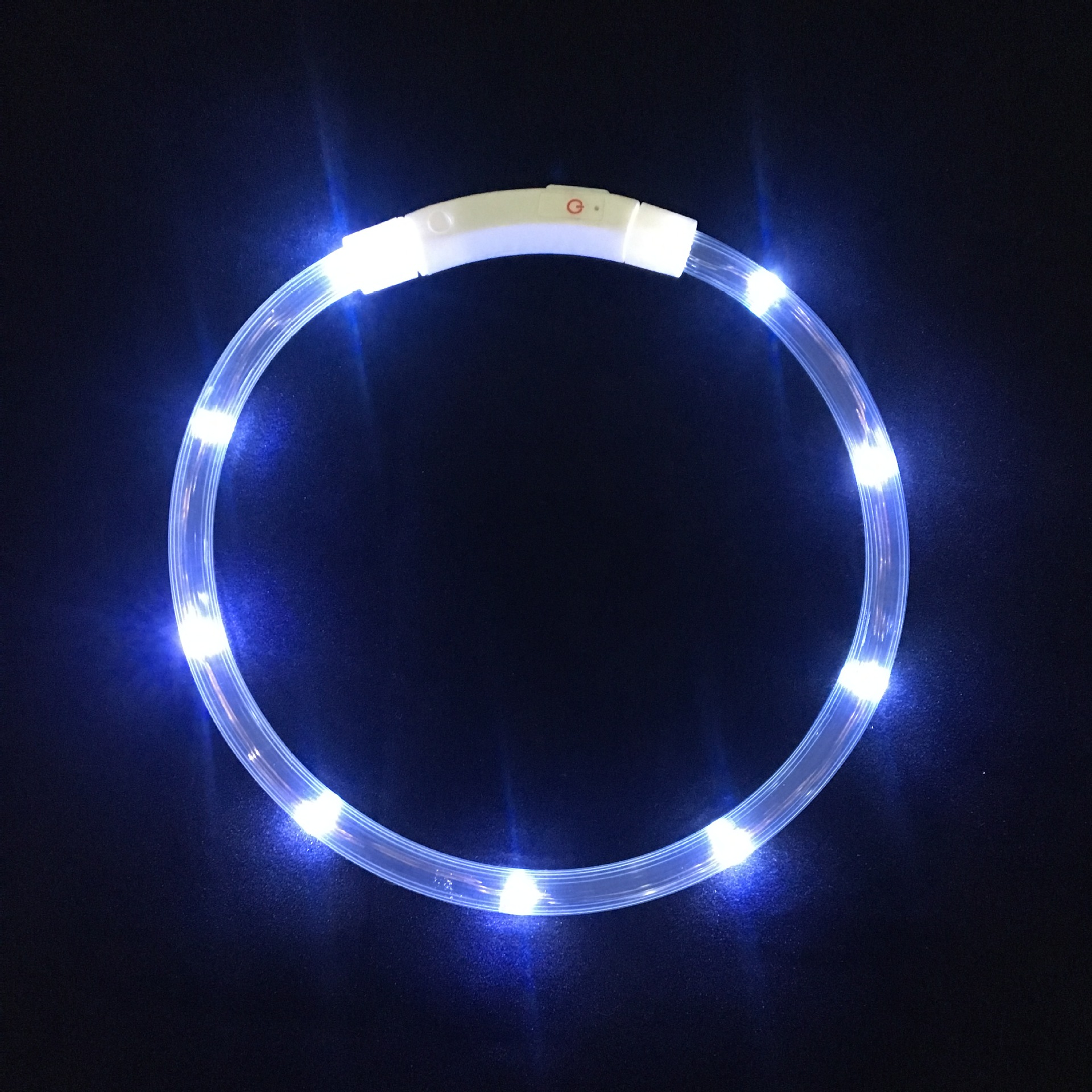 光る首輪 犬用 レインボー usb 充電 首輪 犬 猫 大型犬 小型犬 ペット LED ライト ラシエム |  | 01