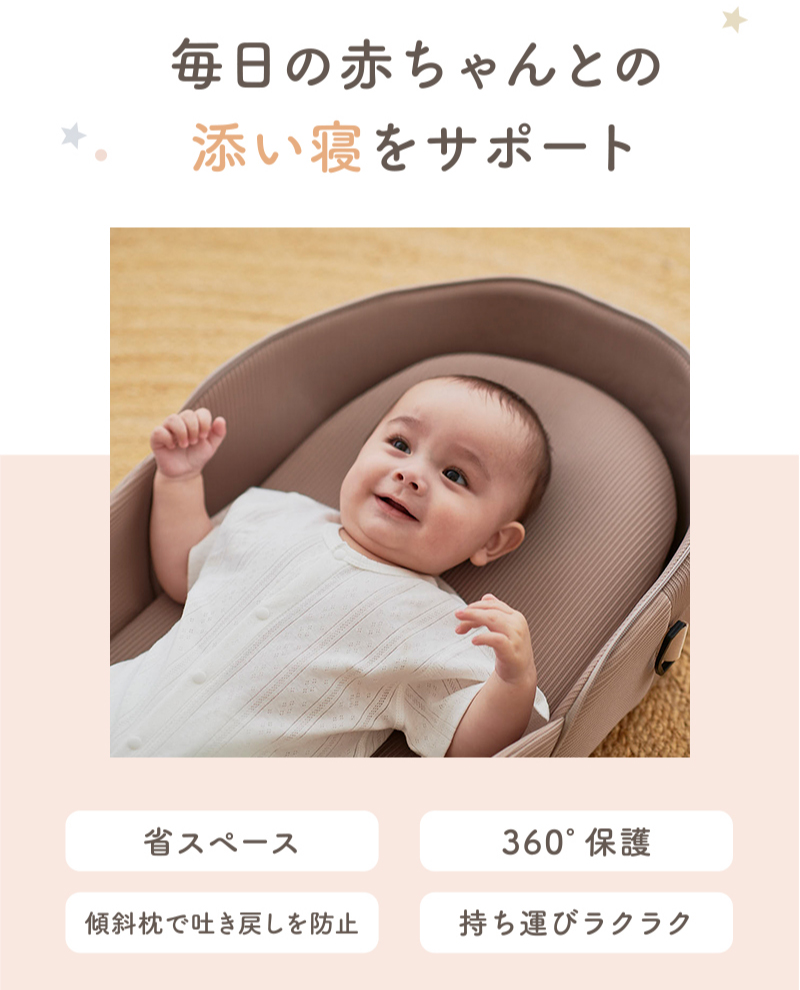 ベッドインベッド ベビーベッド ベビー布団 折りたたみ 持ち運び 持ち運びやすい 添い寝 コンパクト 関連画像4