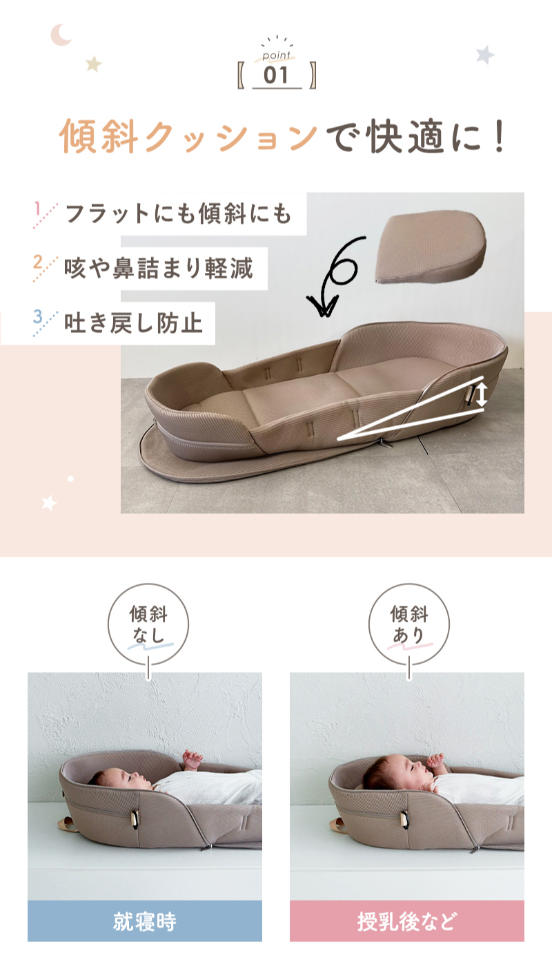 ベッドインベッド ベビーベッド ベビー布団 折りたたみ 持ち運び 持ち運びやすい 添い寝 コンパクト |  | 09