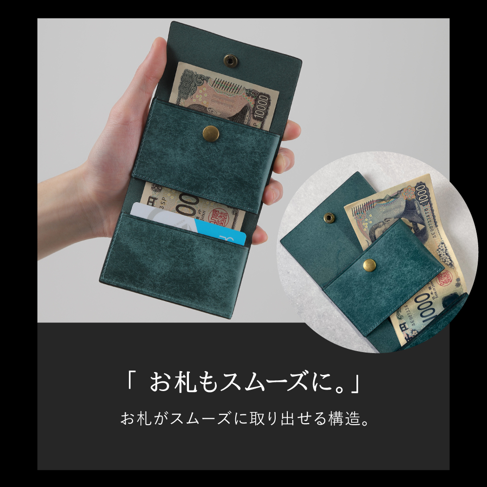 三つ折り財布 メンズ 本革 ミニ財布 小さい 薄型 コンパクト 牛革 30代 40代 50代 ラシエム | LASIEM | 16
