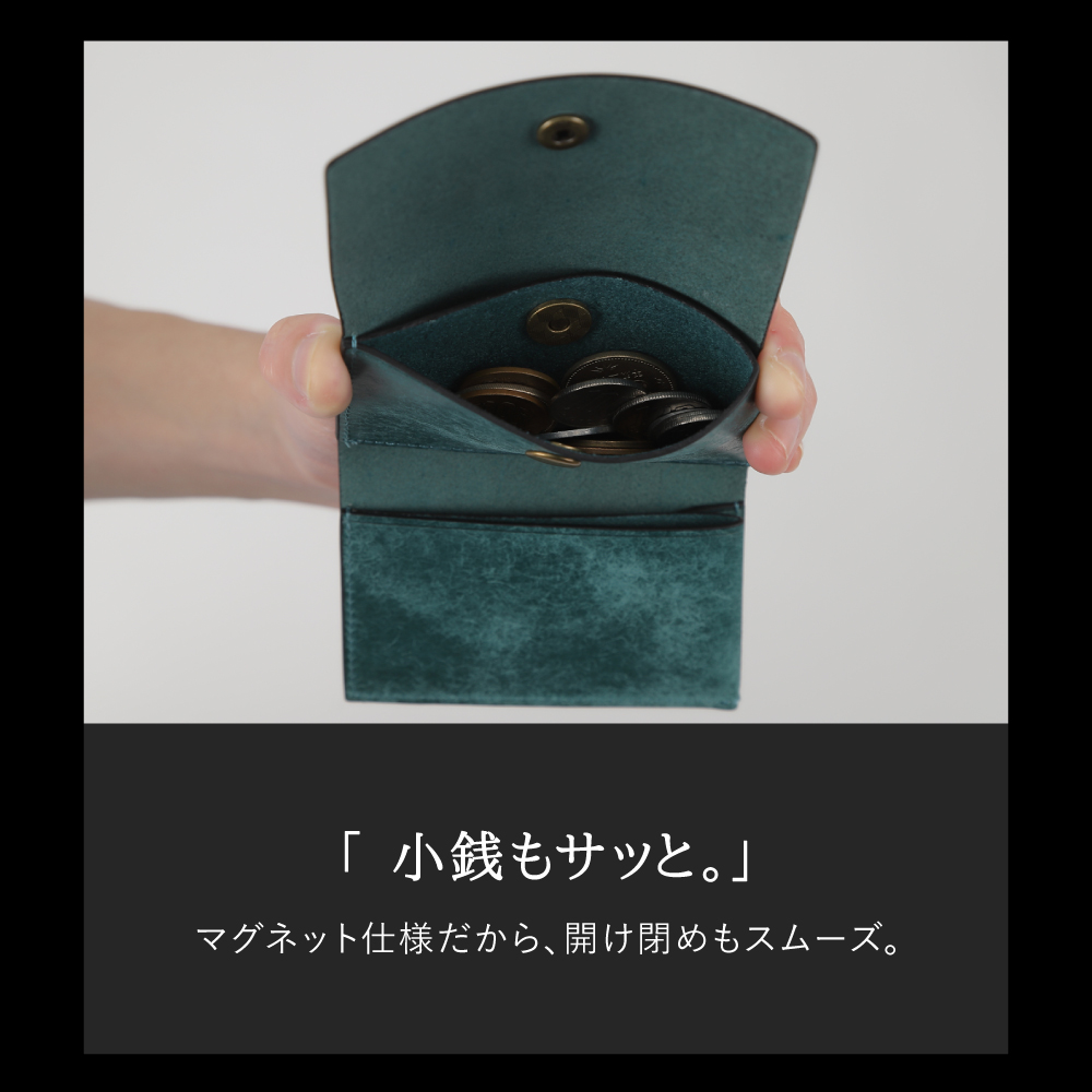 三つ折り財布 メンズ 本革 ミニ財布 小さい 薄型 コンパクト 牛革 30代 40代 50代 ラシエム | LASIEM | 17