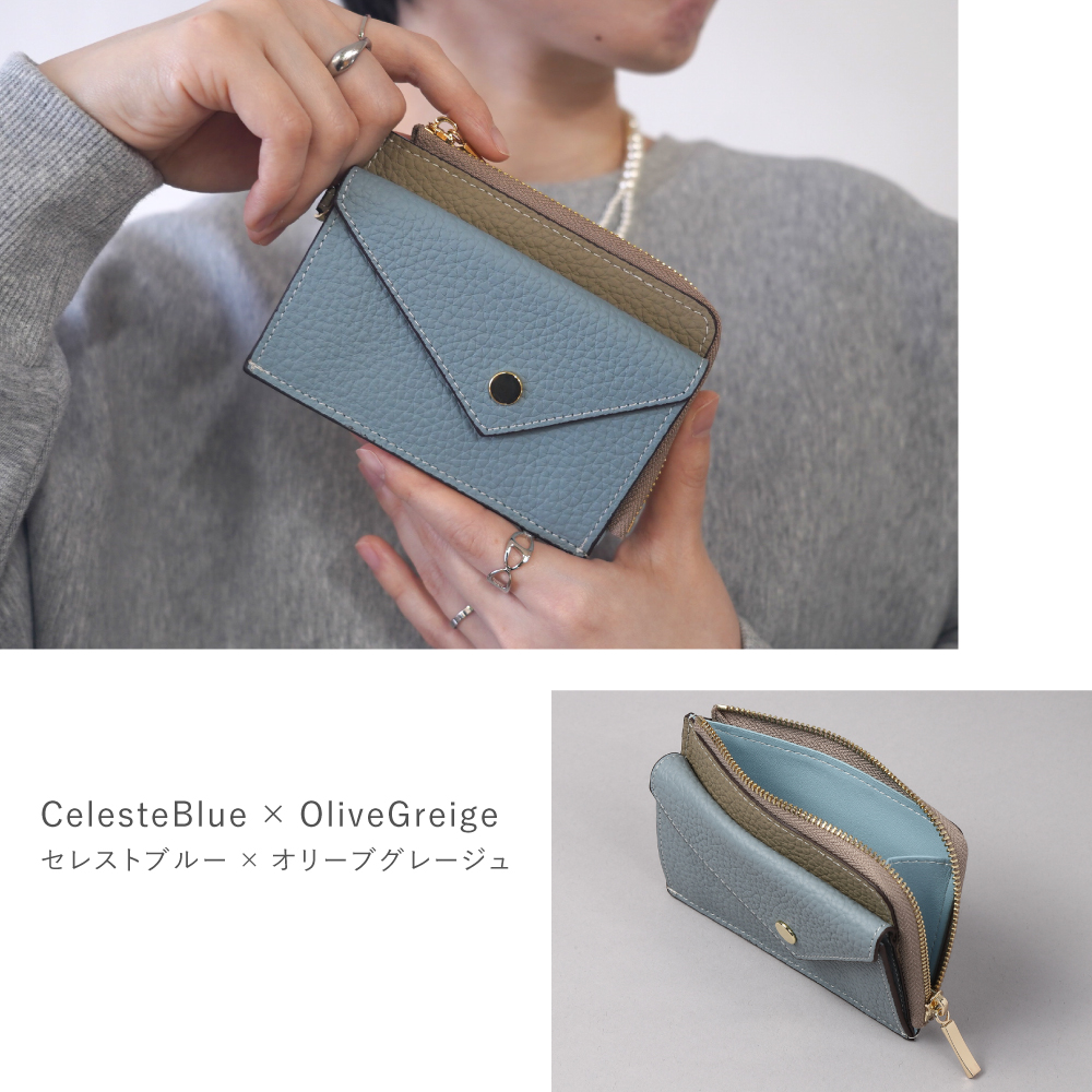 フラグメントケース ミニ財布 レディース 本革 小銭入れ付き 薄型 薄い スリム カードケース 30代 40代 50代 ラシエム | LASIEM | 08