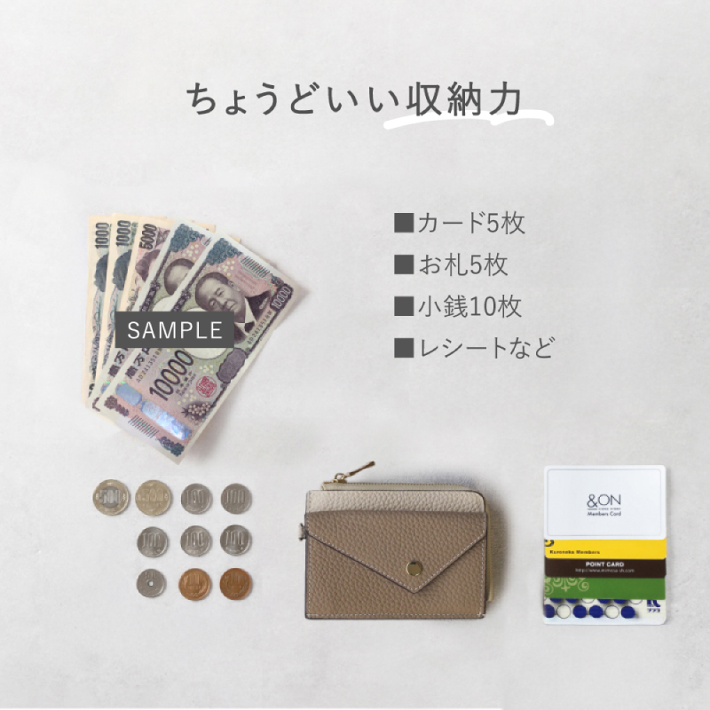 フラグメントケース ミニ財布 レディース 本革 小銭入れ付き 薄型 薄い スリム カードケース 30代 40代 50代 ラシエム | LASIEM | 18