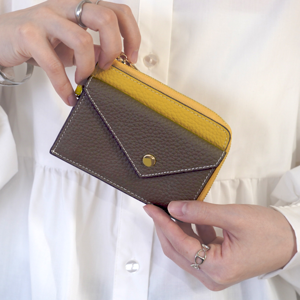 フラグメントケース ミニ財布 レディース 本革 小銭入れ付き 薄型 薄い スリム カードケース 30代 40代 50代 ラシエム | LASIEM | 01