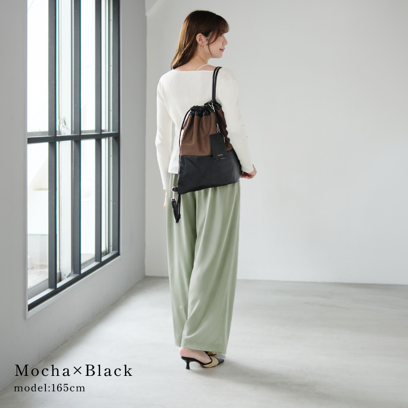 リュック レディース ナップサック ナップザック ブランド 2WAY 巾着バッグ ナイロン 大人 女性 おしゃれ | LASIEM | 10