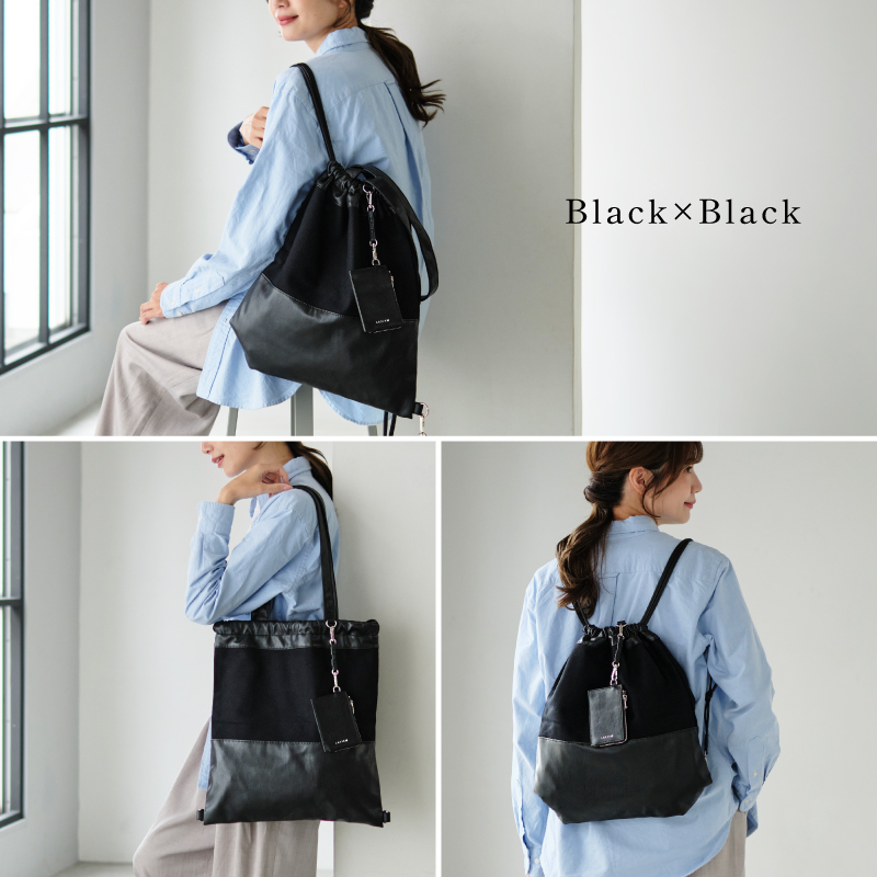 リュック レディース ナップサック ナップザック ブランド 2WAY 巾着バッグ ナイロン 大人 女性 おしゃれ | LASIEM | 13
