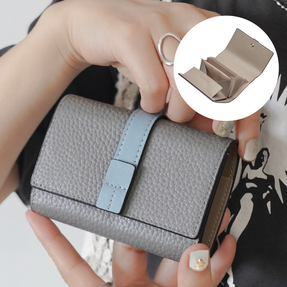 【リニューアル】ミニ財布 レディース 本革 三つ折り 財布 ベルト付き じゃばら ボックス型小銭入れ カードケース コンパクト 30代 40代 50代 ラシエム | LASIEM | 05