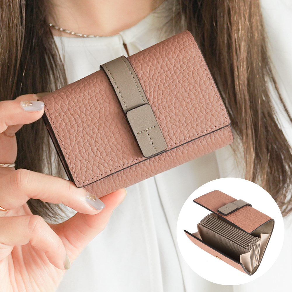 カードケース レディース 本革 三つ折り ベルト付き スキミング防止 おしゃれ かわいい 30代 40代 50代 ラシエム | LASIEM | 04