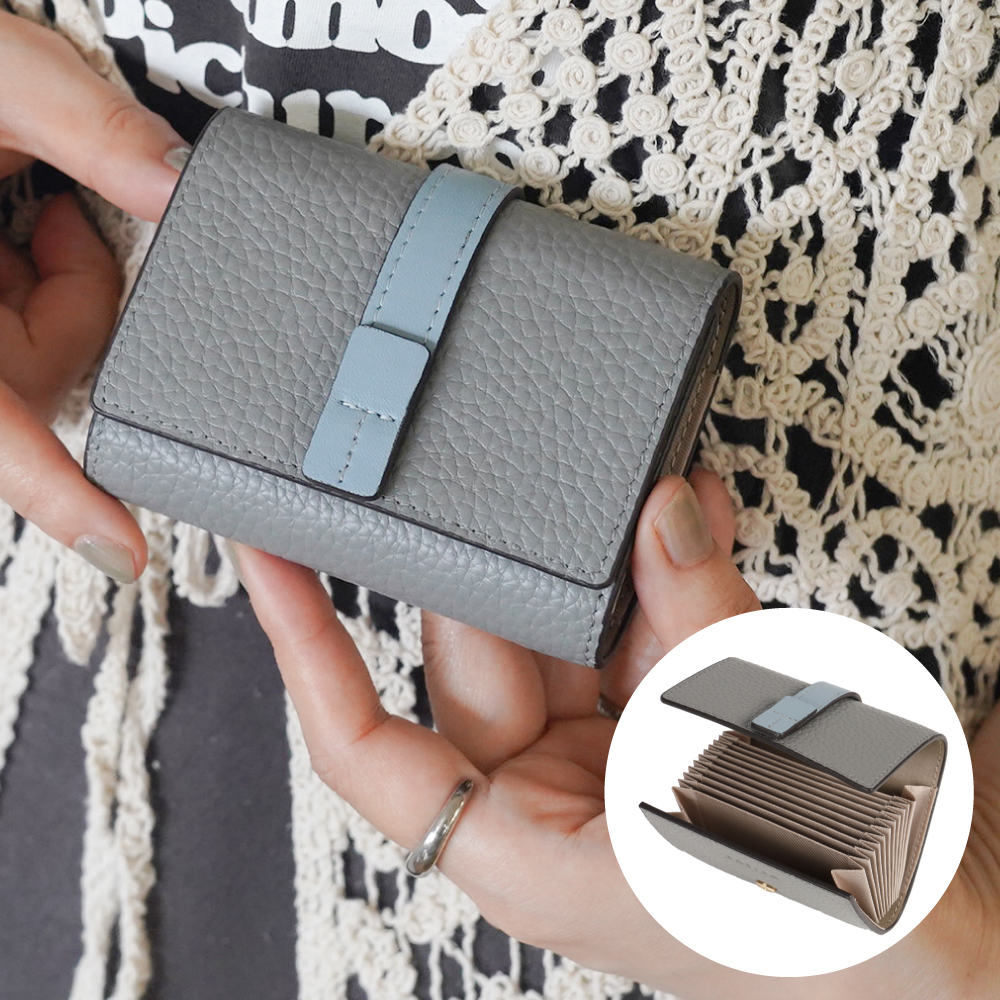 カードケース レディース 本革 三つ折り ベルト付き スキミング防止 おしゃれ かわいい 30代 40代 50代 ラシエム | LASIEM | 07