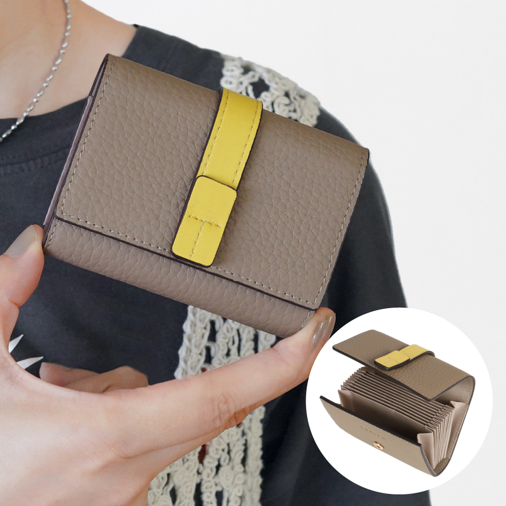 カードケース レディース 本革 三つ折り ベルト付き スキミング防止 おしゃれ かわいい 30代 40代 50代 ラシエム | LASIEM | 02