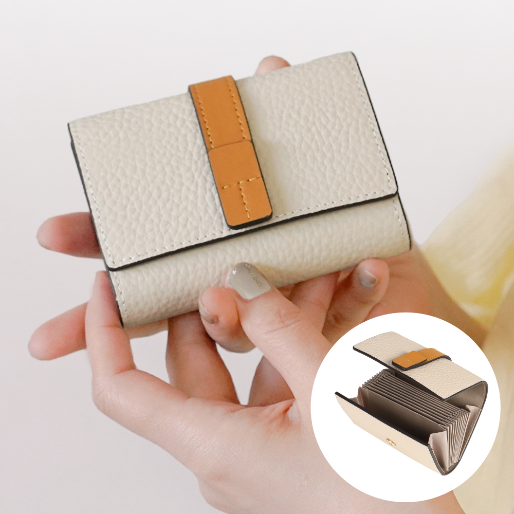 カードケース レディース 本革 三つ折り ベルト付き スキミング防止 おしゃれ かわいい 30代 40代 50代 ラシエム | LASIEM | 05