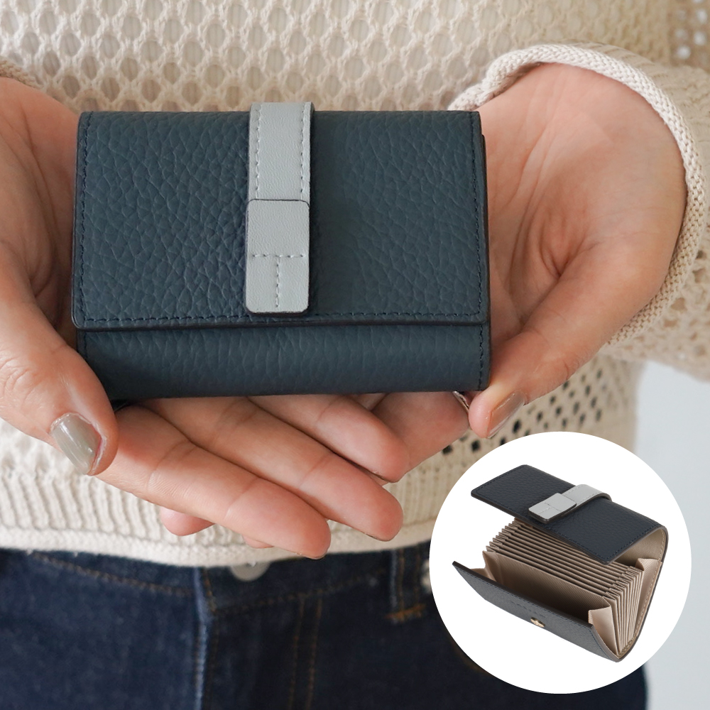 カードケース レディース 本革 三つ折り ベルト付き スキミング防止 おしゃれ かわいい 30代 40代 50代 ラシエム | LASIEM | 10