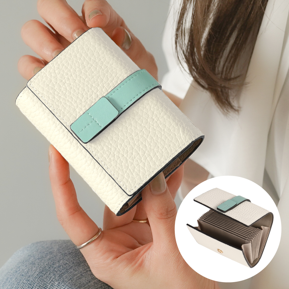 カードケース レディース 本革 三つ折り ベルト付き スキミング防止 おしゃれ かわいい 30代 40代 50代 ラシエム | LASIEM | 08