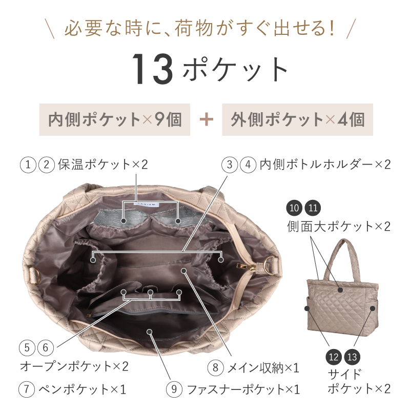 LASIEM マザーズバッグ トート ショルダー ショルダーバッグ