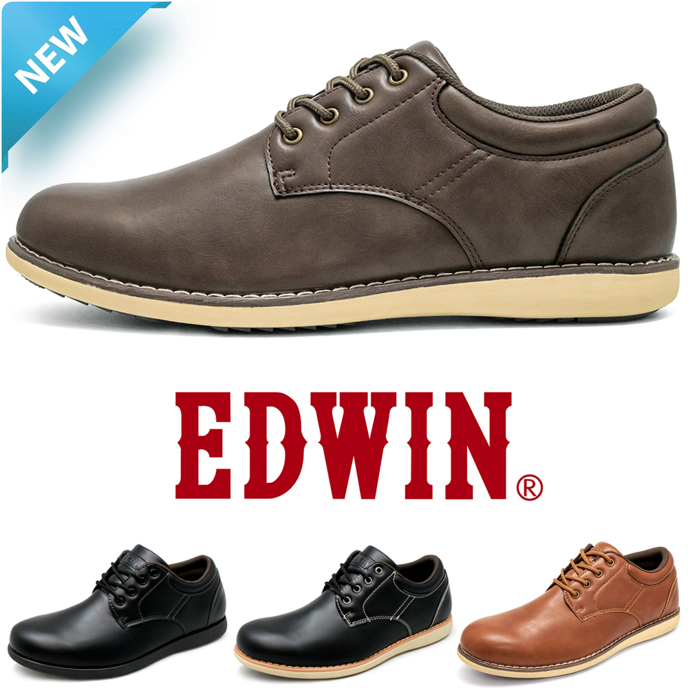 EDWIN（エドウィン） 靴 メンズ 防水 革靴 スニーカー カジュアル