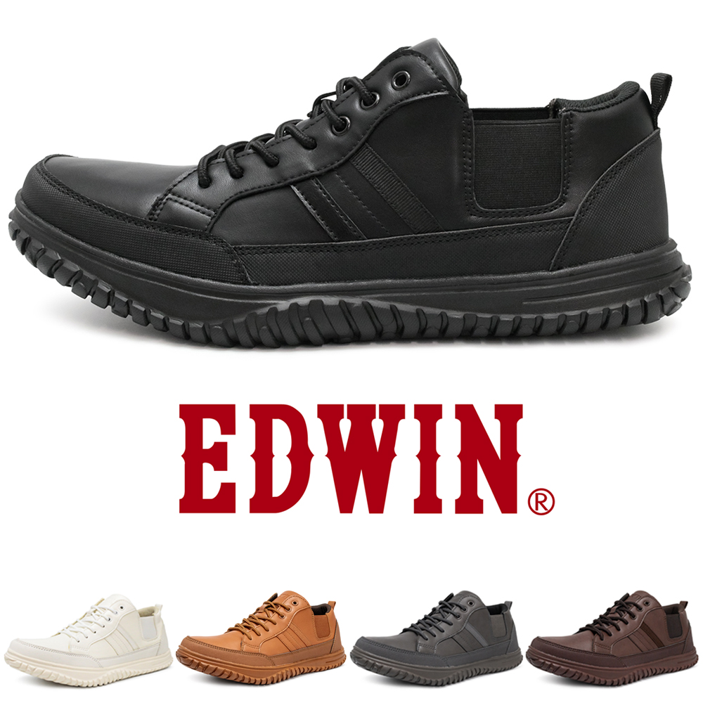 EDWIN（エドウィン） スニーカー メンズ 幅広 4E 軽量 ゆったり