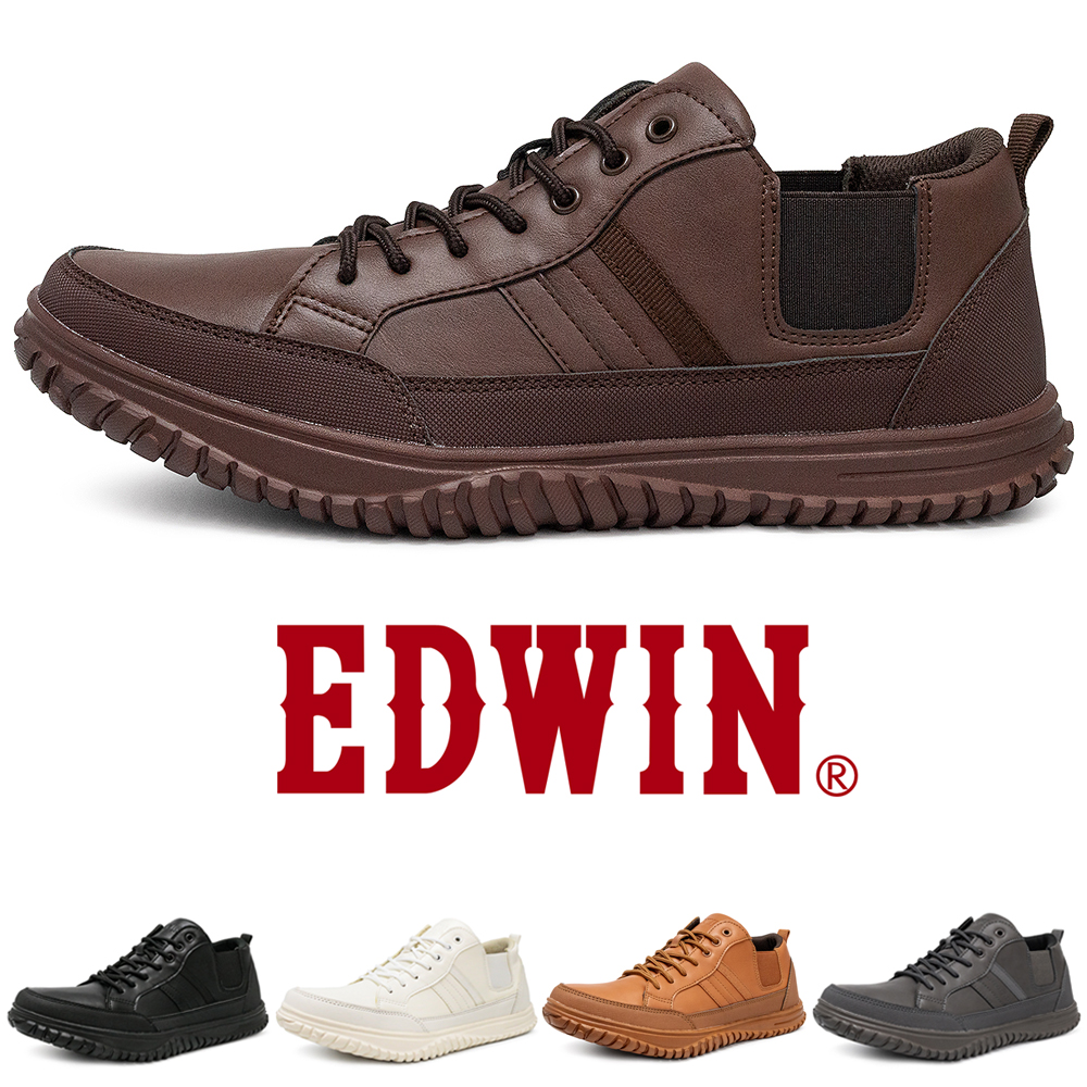 EDWIN（エドウィン） スニーカー メンズ 幅広 4E 軽量 ゆったり