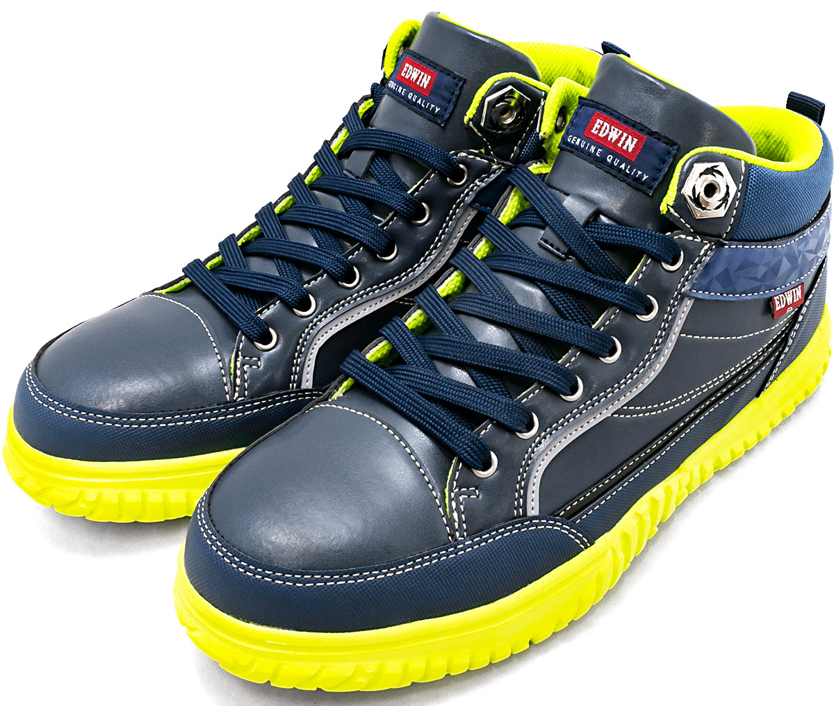 品数豊富 Edwin 安全靴 メンズ スニーカー ハイカット 軽量 衝撃吸収 特殊ソール 鉄先芯 セーフティーシューズ 作業靴 おしゃれ カラー 色 エドウィン Esm102 Discoversvg Com