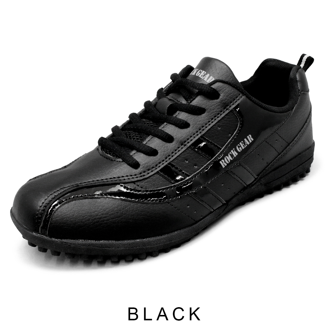 ゴルフシューズ メンズ 軽量 スパイクレス ウォーキングシューズ 耐滑ラバー底 紐靴 紳士靴 黒 白 ROCKGEAR rg710