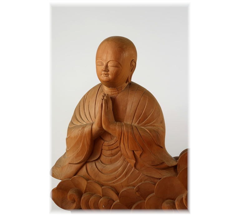【仏教美術】木彫 「雲地蔵」 地蔵菩薩 仏像 置物 絵画 インテリア