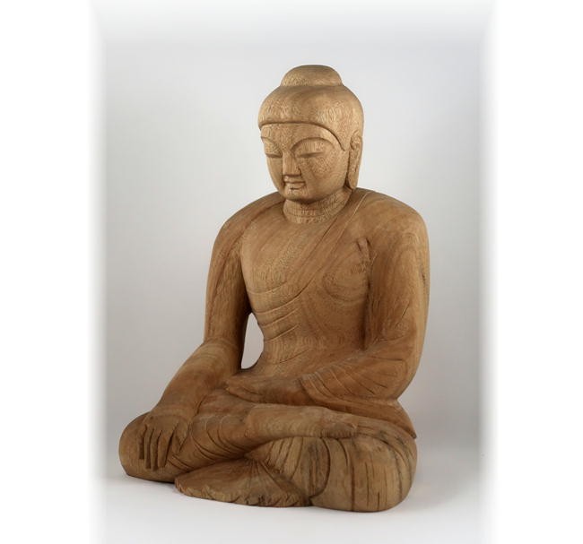 【仏教美術】木彫「釈迦如来」　仏像 置物 インテリア