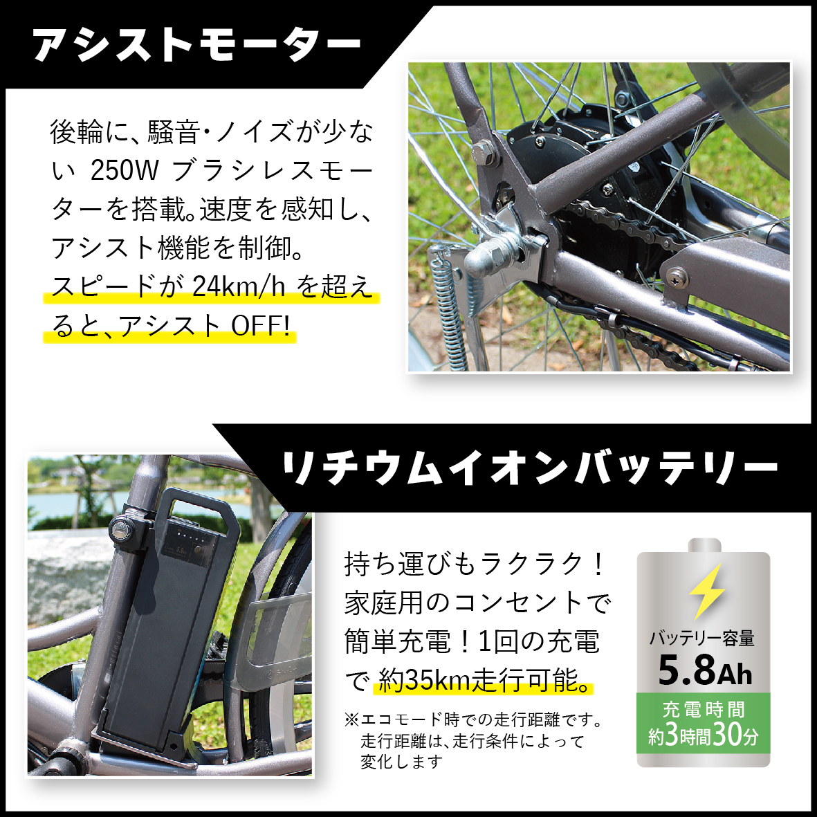 ミムゴ パンクしない電動アシスト自転車 折りたたみ 26インチ 6段変速