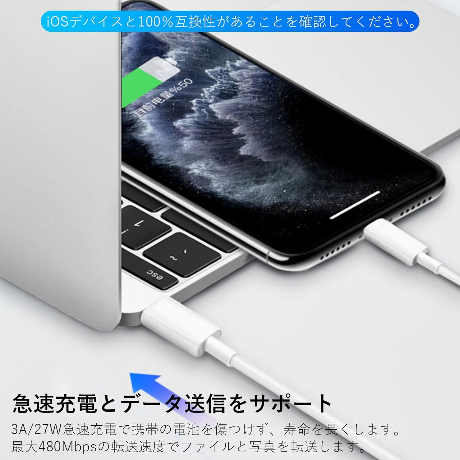 iPhone12及びUSB-C-lightningケーブル Amazon.co.jp: USB Cからライトニングケーブル 6フィート [Apple MFi