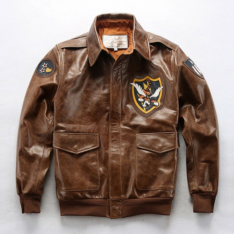 本革フライトジャケット ジャンパー 本革ジャケット 空軍服 ライダースジャケット 牛革 ワッペン レザージャケット 革ジャン メンズ