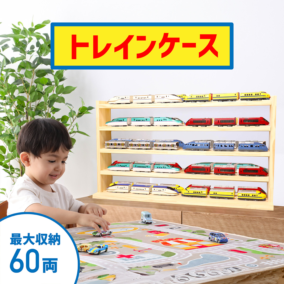トレインケース (最大60両収納可能) |トレイン 収納 コレクション 