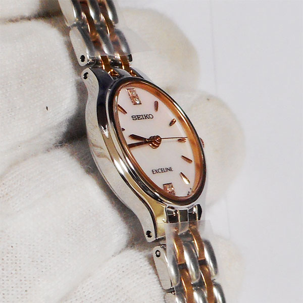 セイコー 女性用 腕時計 SWDX181 楕円形 オーバル 電池時計 SEIKO エクセリーヌ EXCELINE 名入れ刻印対応有料 取り寄せ品