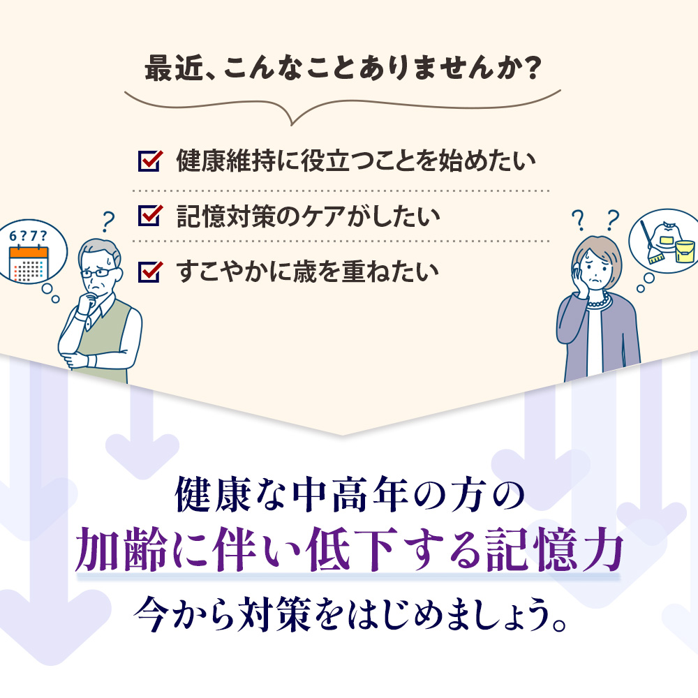 メモリービフィズス記憶対策サプリ 1袋(約30日分) 機能性表示食品 認知