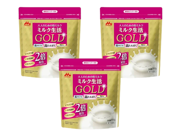 【公式】 森永乳業 大人のための粉ミルク ミルク生活GOLD 3袋(約45回分) カルシウム たんぱく質 粉末 大人の粉ミルク おなかにやさしい サプリ