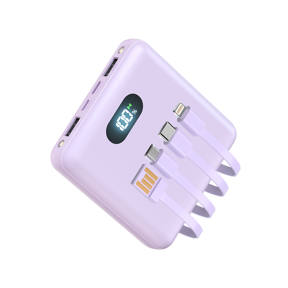 モバイルバッテリー Q8 20800mAh 超小型 MFi認証 ワイヤレス充電 4種類ケーブル内蔵 6台同時充電 急速充電 充電器 軽量  iPhone Android PSE認証 | MOTTARI | 03