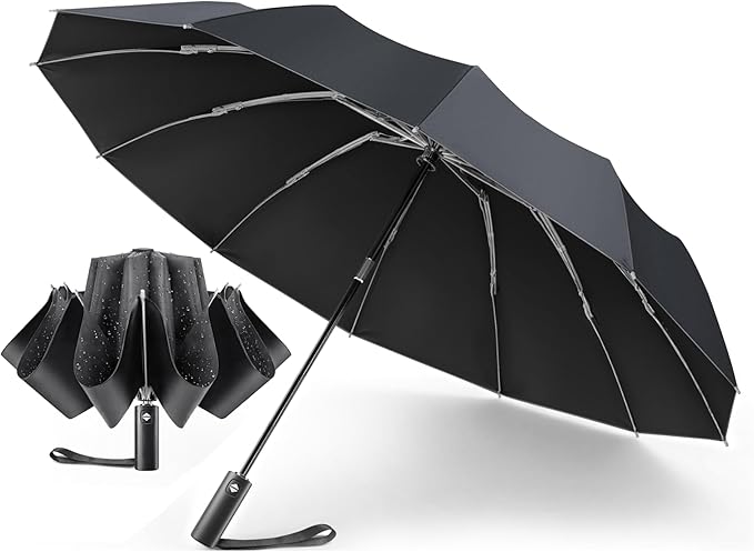 【2026最新】24本骨 傘 折りたたみ傘 自動開閉 逆さ傘 晴雨兼用 完全遮光 UVカット100% 遮熱 大判 撥水 耐風 丈夫  ワンタッチ メンズ レディース 梅雨対策 | ブランド登録なし | 01