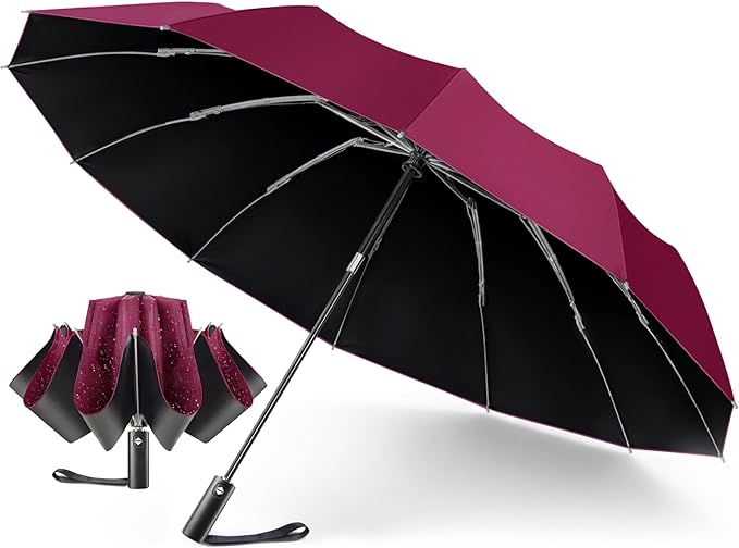 【2026最新】24本骨 傘 折りたたみ傘 自動開閉 逆さ傘 晴雨兼用 完全遮光 UVカット100% 遮熱 大判 撥水 耐風 丈夫  ワンタッチ メンズ レディース 梅雨対策 | ブランド登録なし | 03