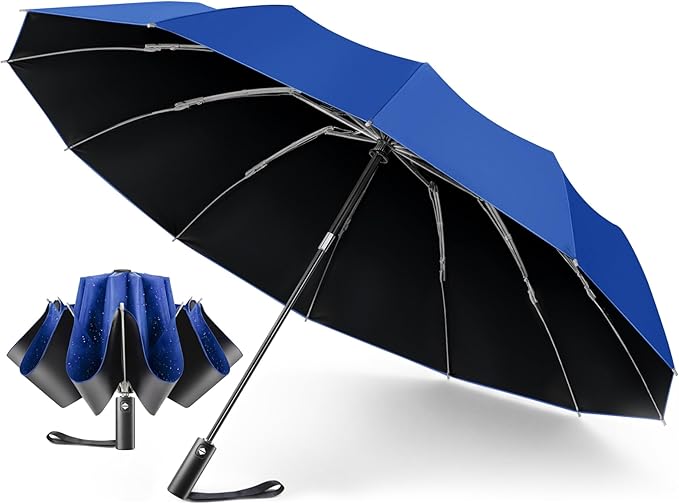 【2026最新】24本骨 傘 折りたたみ傘 自動開閉 逆さ傘 晴雨兼用 完全遮光 UVカット100% 遮熱 大判 撥水 耐風 丈夫  ワンタッチ メンズ レディース 梅雨対策 | ブランド登録なし | 02