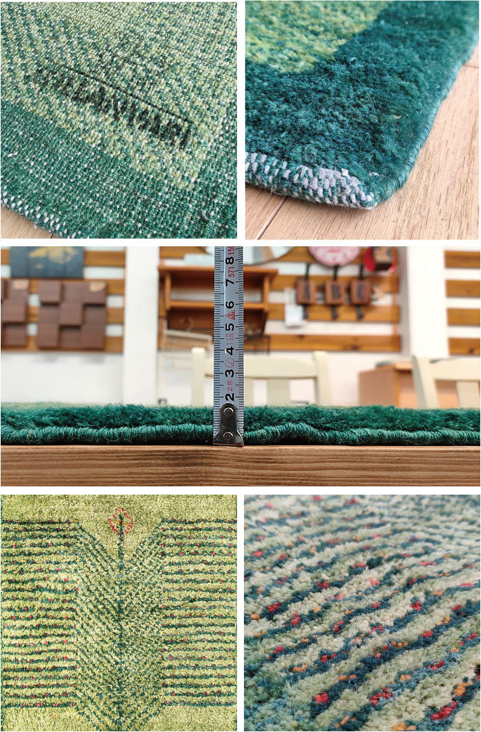 ゾランヴァリ社製正規品 ウール100％天然素材のイラン製手織りギャッベ 