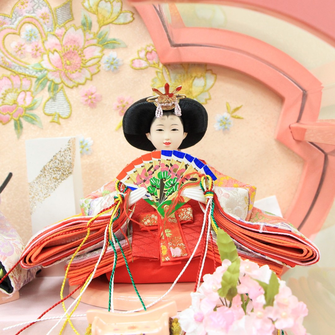 雛人形 コンパクト おしゃれ 桜花 桜型アクリルケース 芥子サイズ