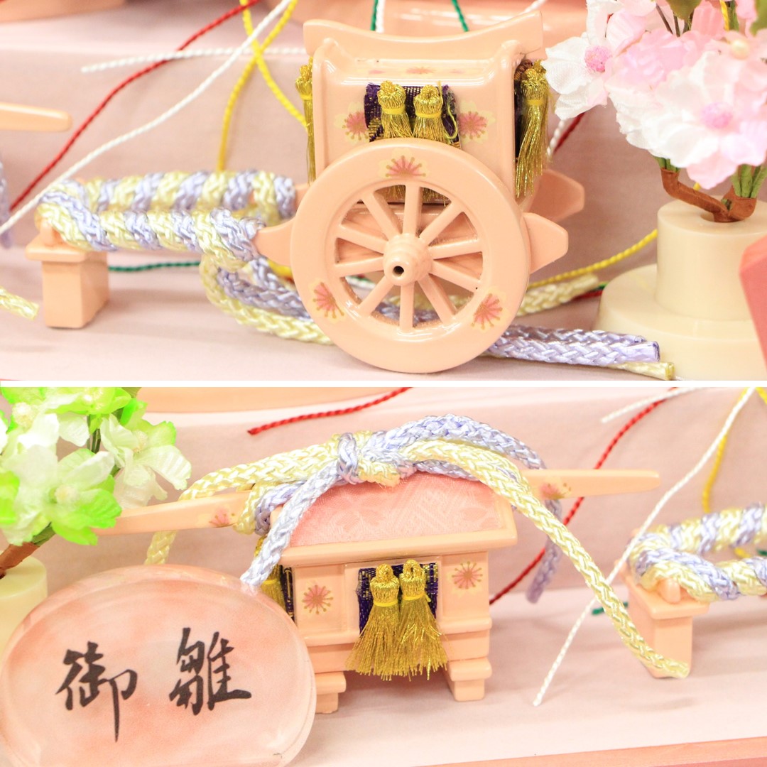 雛人形 コンパクト おしゃれ 桜花 桜型アクリルケース 芥子サイズ