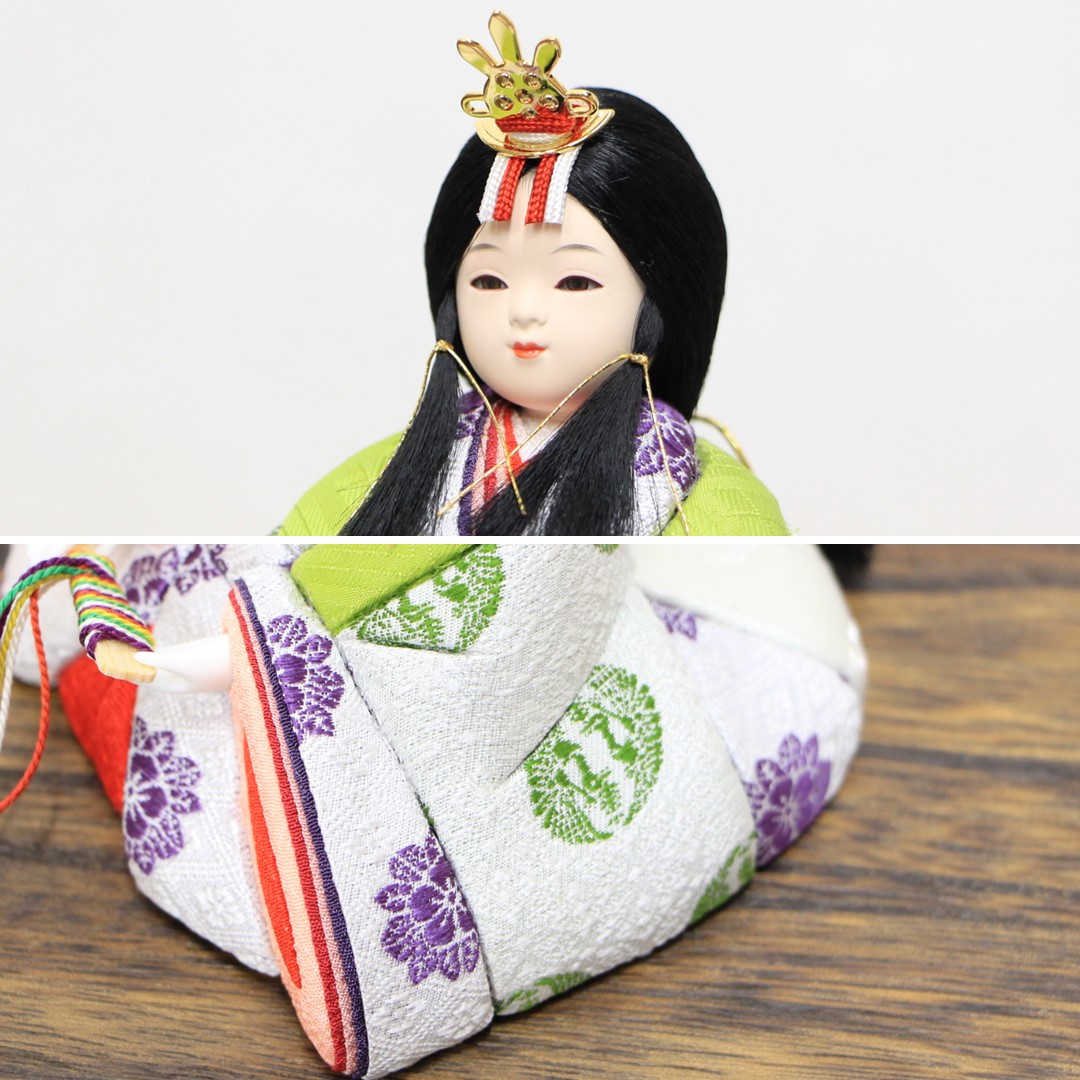 雛人形 収納飾り 親王飾り 木目込み人形 女流作家ゆうき作