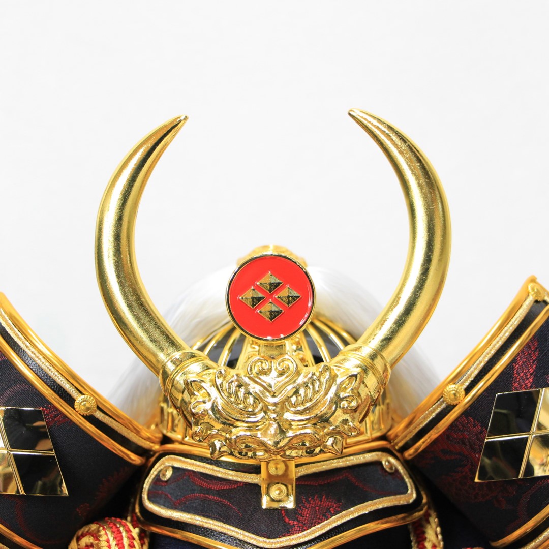 お値下げしました　⭐︎飾り壷 五月人形 アクリルケース飾り 12号 武田信玄兜 宝童作 : 人形の
