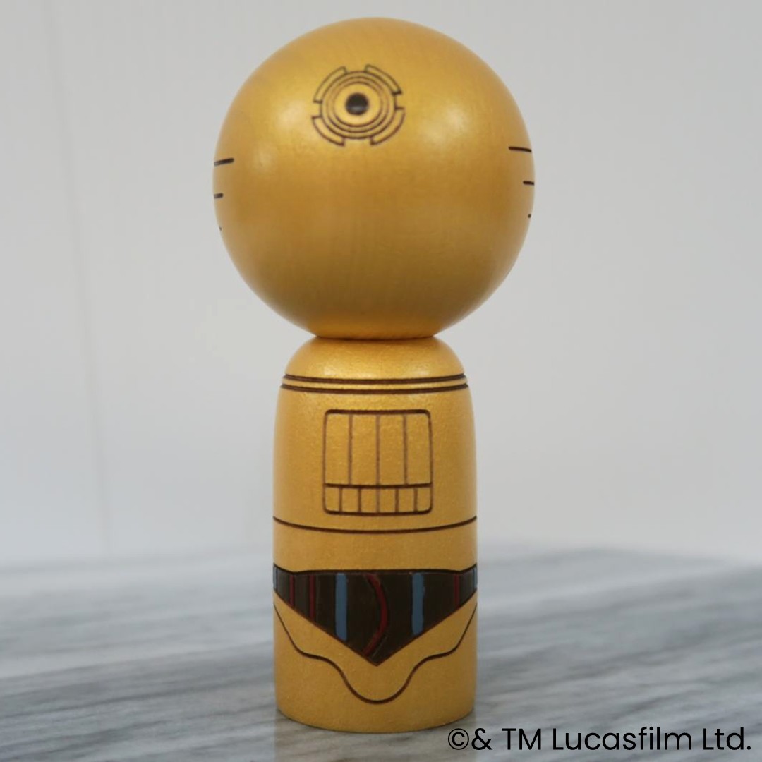 モ*プ様 C-3PO 巻き上げ式ブリキフィギュア 卯三郎作 こけし C-3PO No-15-4 スターウォーズ : 人形のモリシゲ