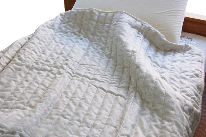 リネン 麻 キルトケット　日本製 寝具 asaket1.jpg