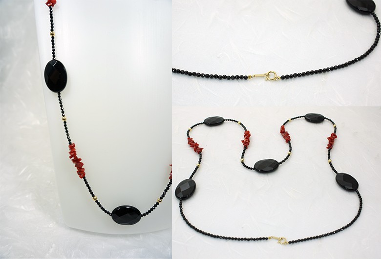 血赤珊瑚ネックレス (ジュエリーボックス入り) 品番SOT-0001 日本