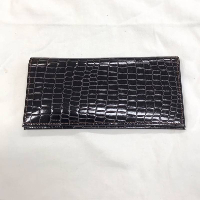 皇居財布　新品未使用　牛革　クロコ柄 新品未使用』皇居財布 クロコダイル柄 オレンジ色 長財布 - メルカリ