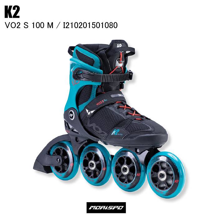 K2 ケーツー インラインスケート VO2 S 100 M I210201501080 ブラック/ティール 大人 メンズ 国内正規品