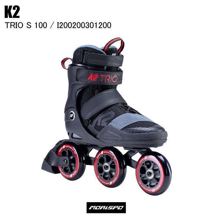 K2 ケーツー インラインスケート TRIO S 100 I200202101060 ブラック/レッド 大人 メンズ 国内正規品
