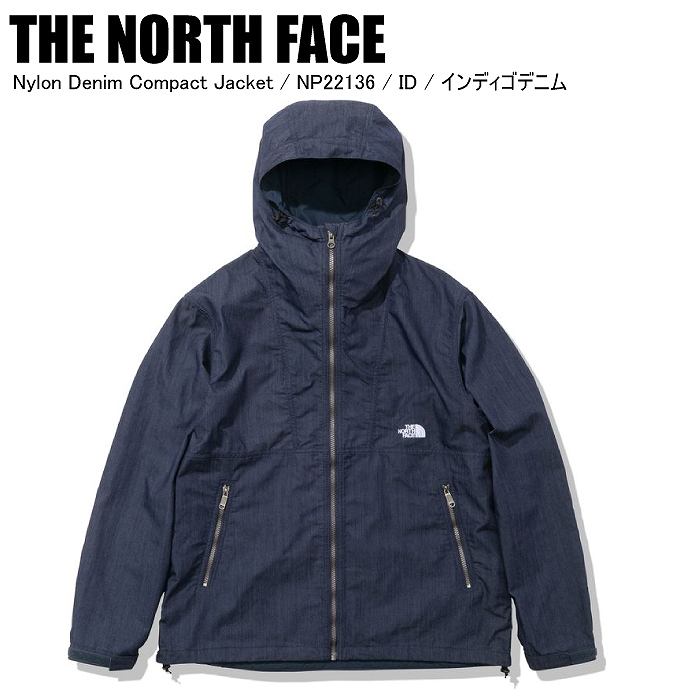 the north face nylon denim compact jacket