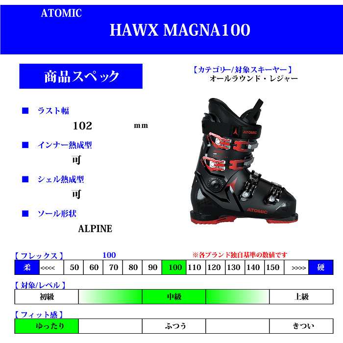 2023 ATOMIC アトミック HAWX MAGNA 100 BK/RED ホークスマグナ 22-23