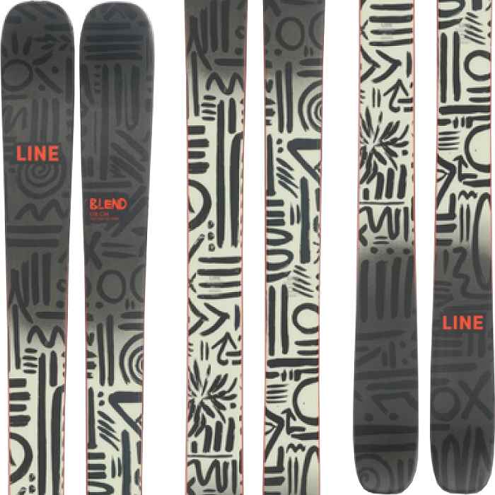 付与付与[スキー2点セット]ライン スキー板 2024 LINE BLEND 24 MARKER GRIFFON 13 110mm ビンディングセット 23-24  スキー板